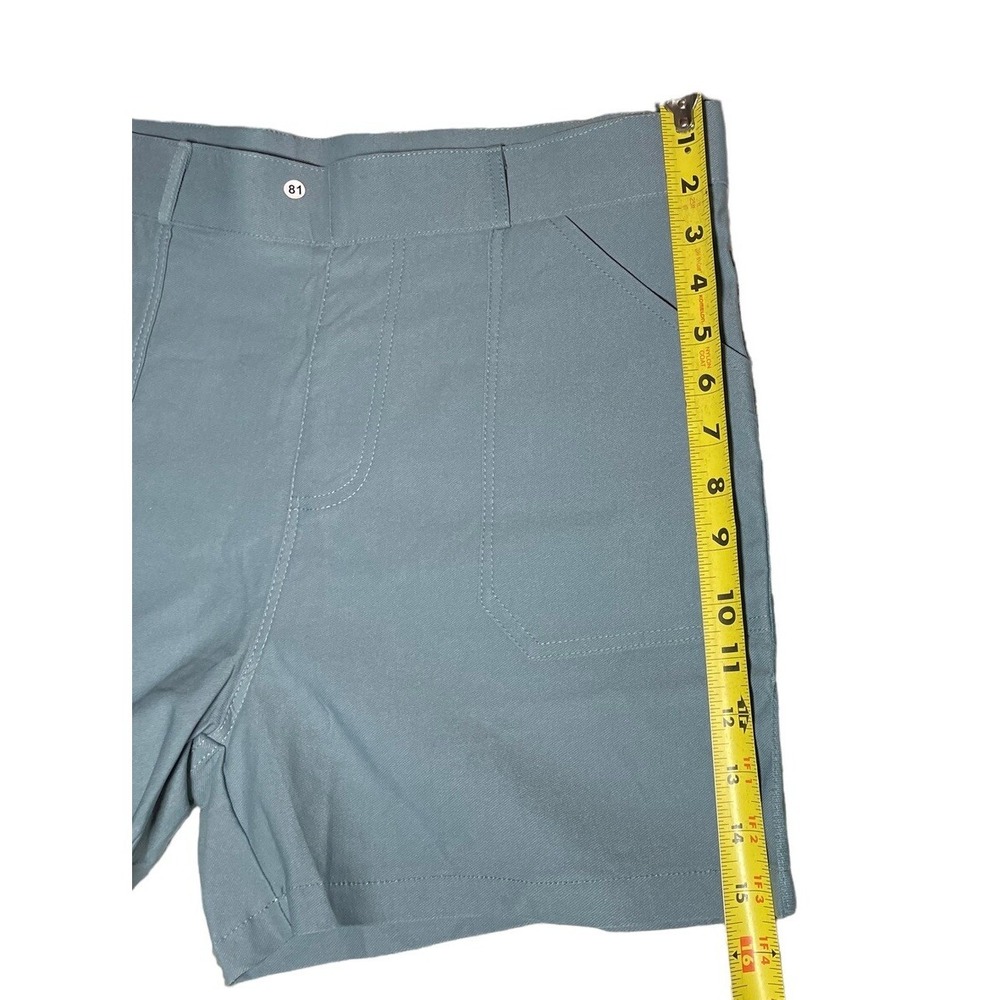 Womens Dusty Blue Hiking Walking Shorts New Pockets Athletic Outdoors Large READ - Picture 7 of 12